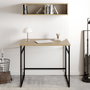 Hanah Home Mesa de estudio Roble y negro con estante